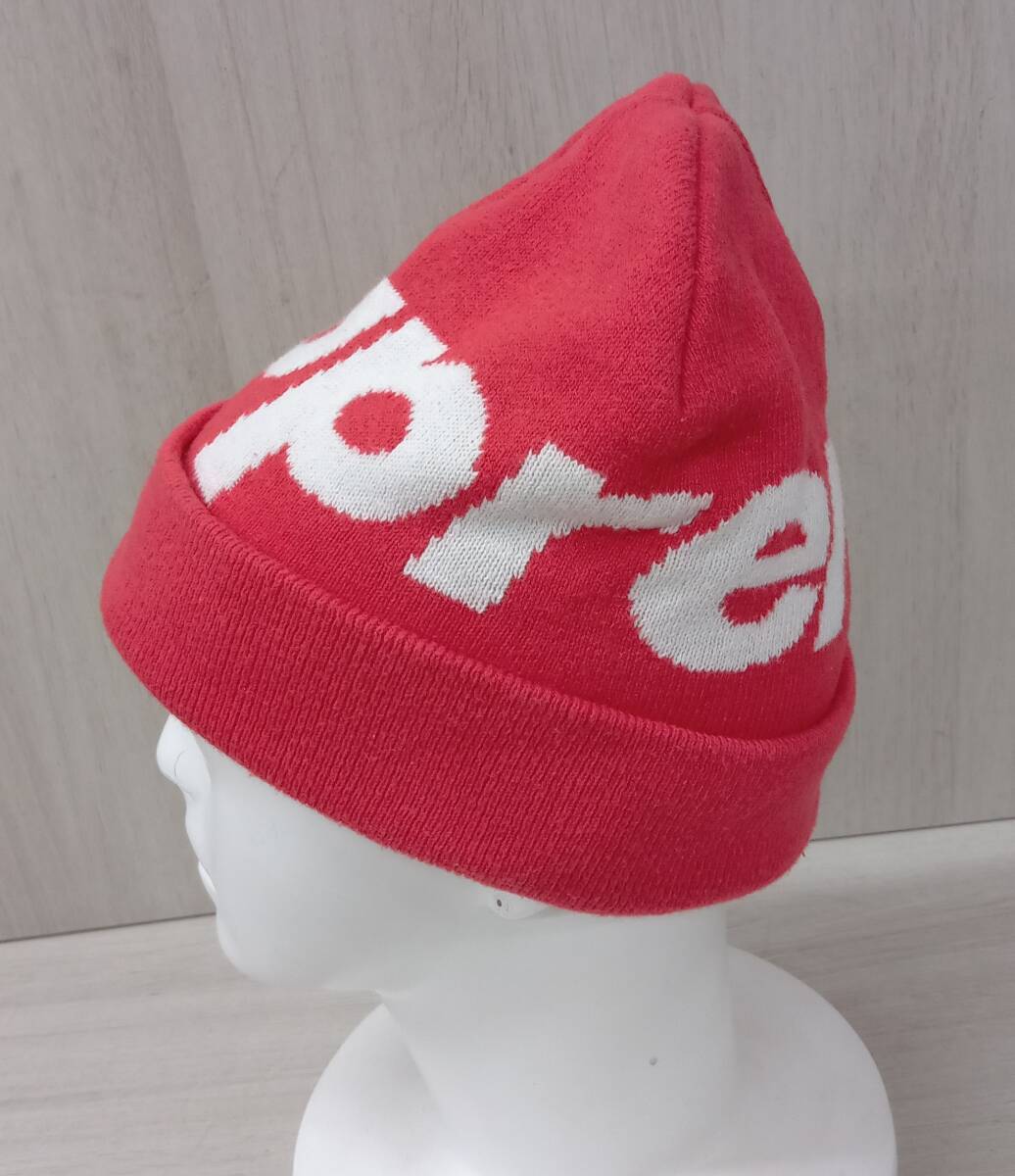 Supreme/シュプリーム/ニット帽/Big Logo Beanie/コットンカシミヤ/レッド