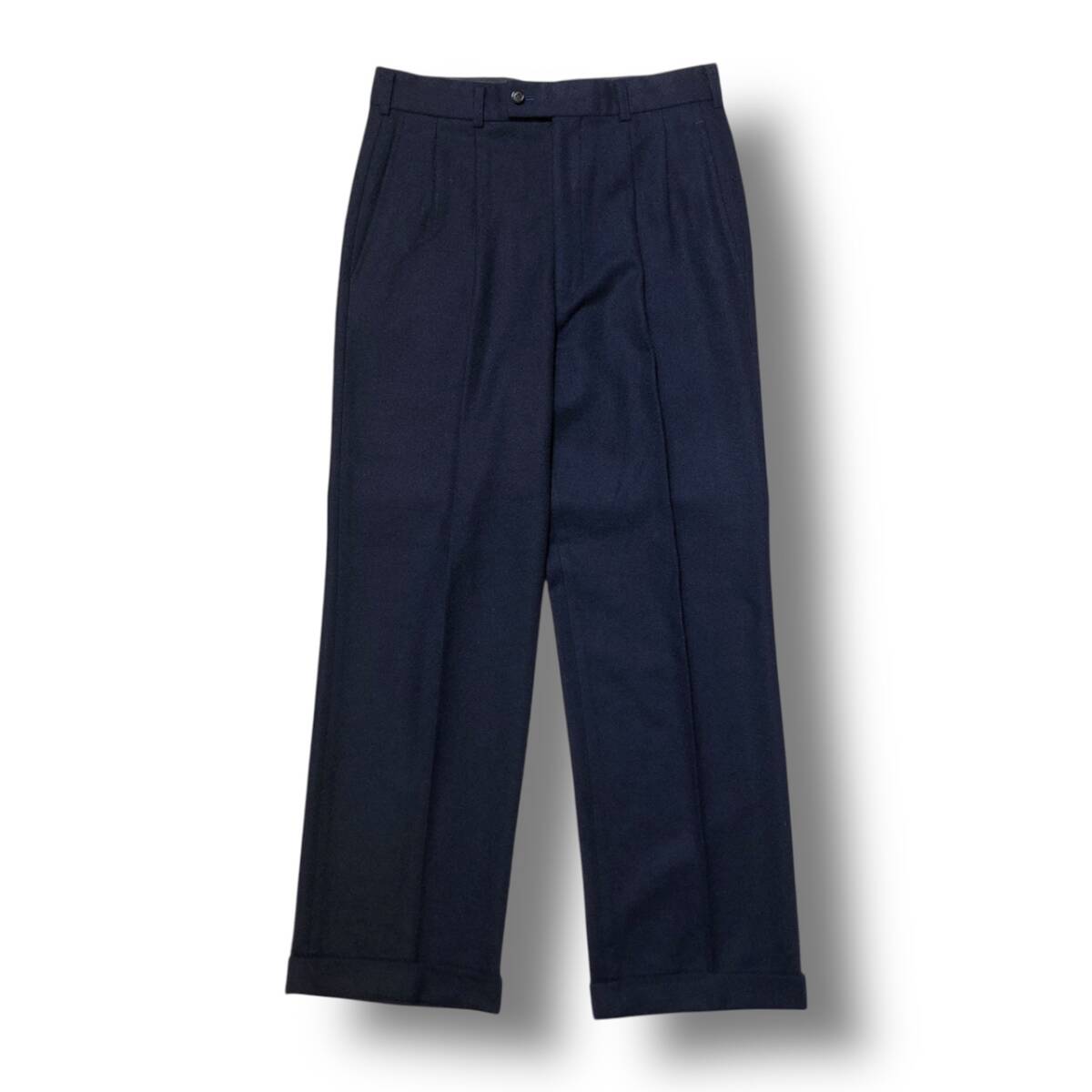 80s COMME des GARCONS HOMME デカオム 2タックパンツ ロングパンツ サイズ:L ブルー系 コムデギャルソン 店舗受取可