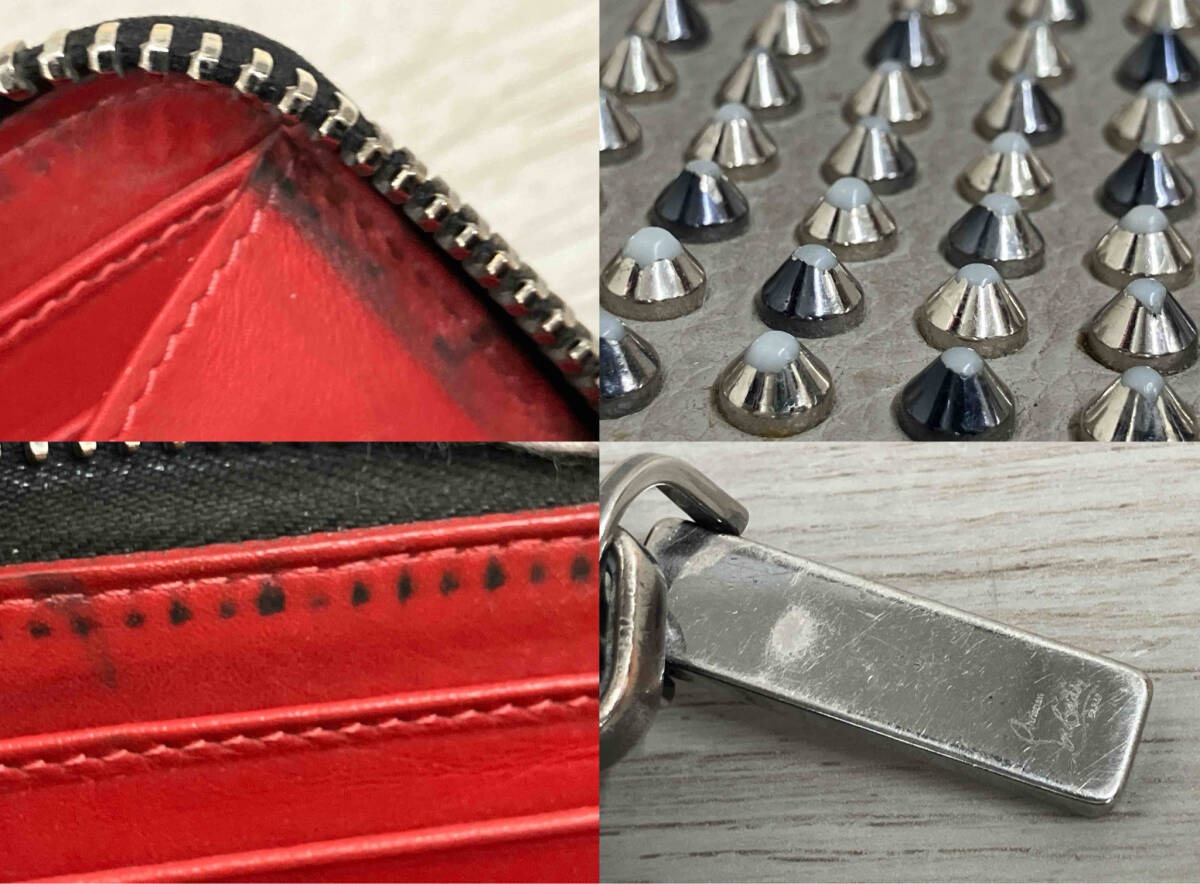 Christian Louboutin 長財(cái)布 M PANETTONE WALLET CALF EMPIRE SPIKE 1165045