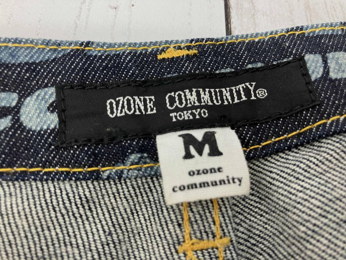 OZONE COMMUNITY バイク柄 ブーツカットデニム パンツ OZONE COMMUNITY バイク柄 ブーツカットデニム パンツ