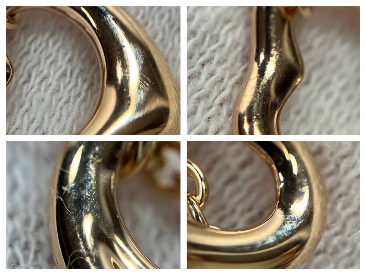 ティファニー TIFFANY&Co. K18 ブレスレット 18cm 3.6g H1.4×W1.1cm 幅0.15cm オープンハート