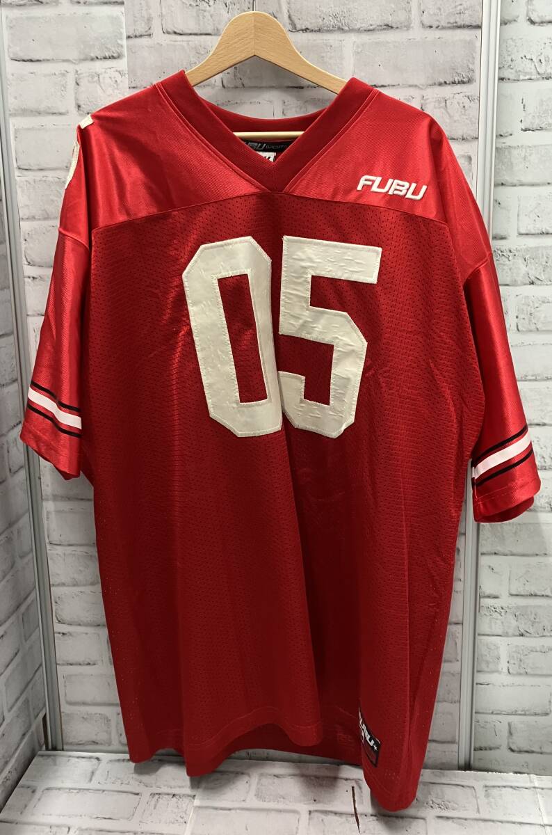 FUBU ／ フブ ／ ゲームシャツ ／ 半袖Tシャツ ／ 古著 ／ サイズXL ／ レッド
