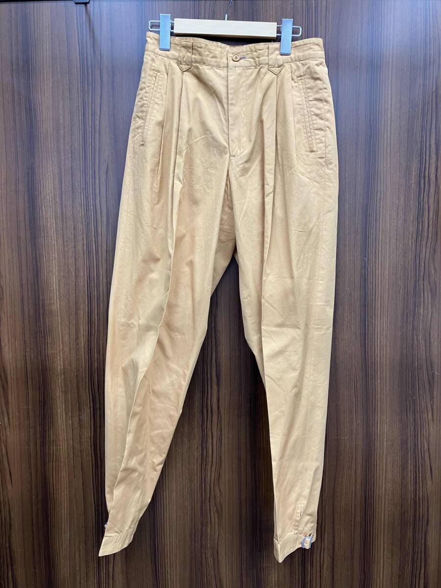 ISSEY MIYAKE／イッセイミヤケ／2タックパンツ／0AL14005／Mサイズ／イエロー／綿パン