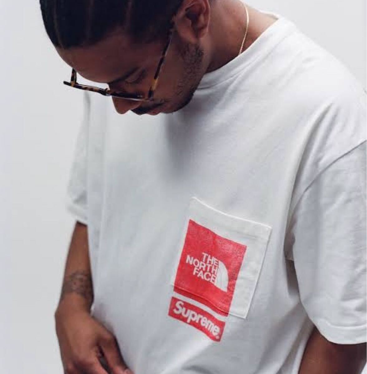 Supreme × The North Face】Printed Pocket Tee White【US M Supreme × The North Face】Printed Pocket Tee White【US M