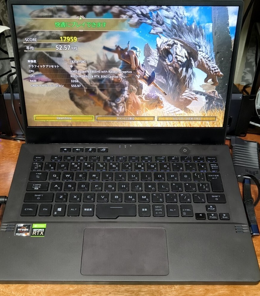 ROG Zephyrus G14 GA401QM RTX3060 メモリ32GB