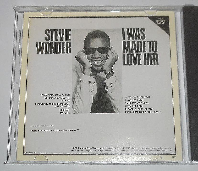 1991年US盤『I Was Made To Love Her：Stevie Wonder』スティーヴィー・ワンダー17才,1967年★全米2位 愛するあの娘に 収録_画像4
