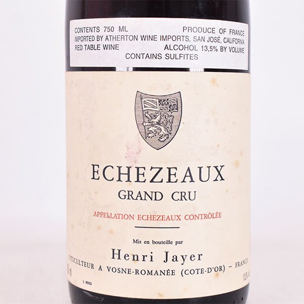 ☆アンリ ジャイエ エシェゾー 1992年 赤 ※ 750ml 13.5% コート ☆アンリ ジャイエ エシェゾー 1992年 赤 ※ 750ml 13.5% コート