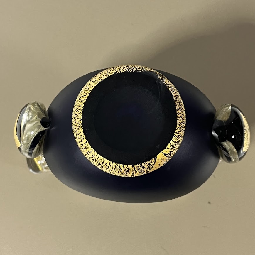 ☆黒木国昭☆ 花器 花瓶 金彩象嵌 光琳 グラスアート ガラス ☆黒木国昭☆ 花器 花瓶 金彩象嵌 光琳 グラスアート ガラス