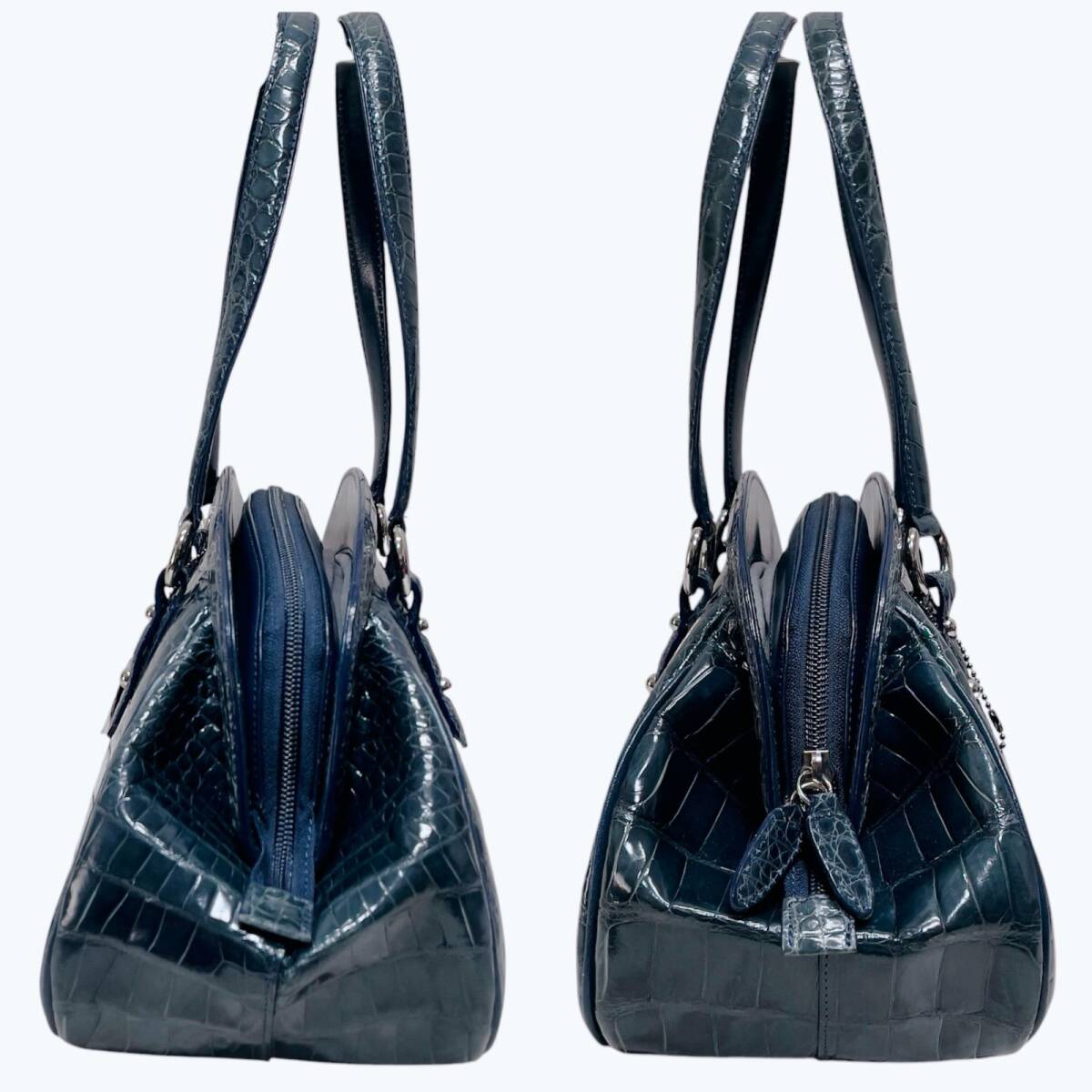 極美品 JRA 希少色 クロコダイル クロコ 本革 三宝 センター取り 極美品 JRA 希少色 クロコダイル クロコ 本革 三宝 センター取り