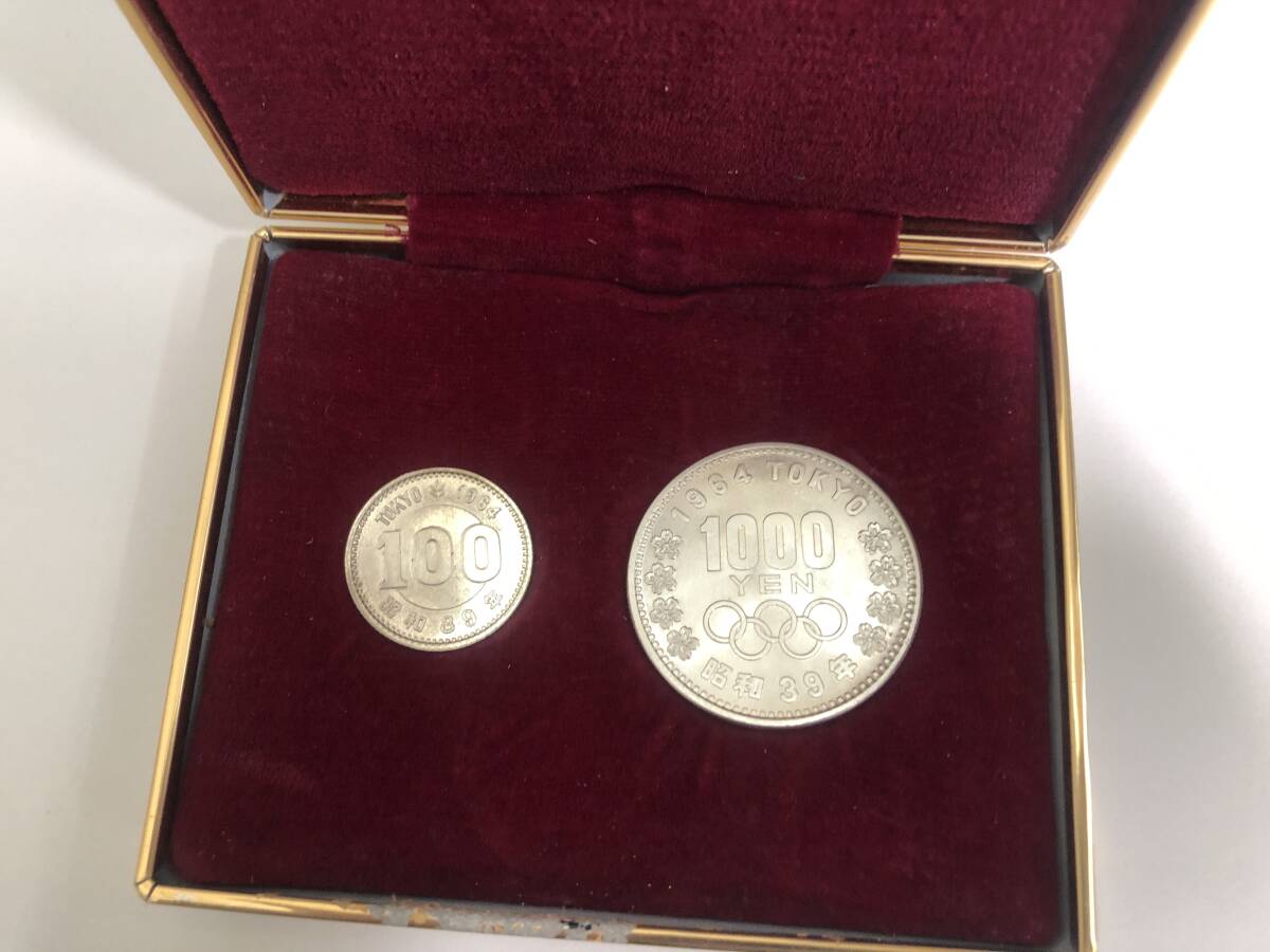記念硬貨】○東京オリンピック 1,000円銀貨 100円銀貨セット 記念硬貨】○東京オリンピック 1,000円銀貨 100円銀貨セット
