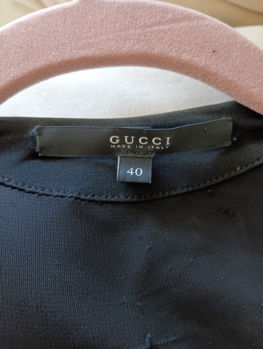 グッチ GUCCI リボン ロゴ ワンピース ブラック ミモレ丈 格安 グッチ GUCCI リボン ロゴ ワンピース ブラック ミモレ丈 格安