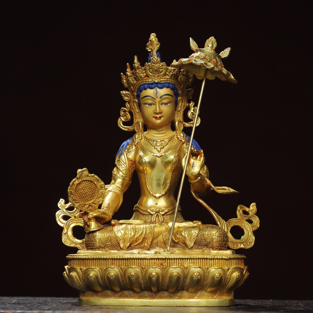 銅製・塗金・達摩像・仏教古美術・供養品』極細工 古賞物 中国