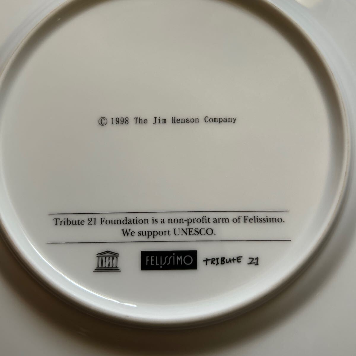 ＊レア＊ セサミストリート　1998 Jim Henson Company TRIBUTE21 PLATE FELISSIMO 陶器皿　絵皿_画像6