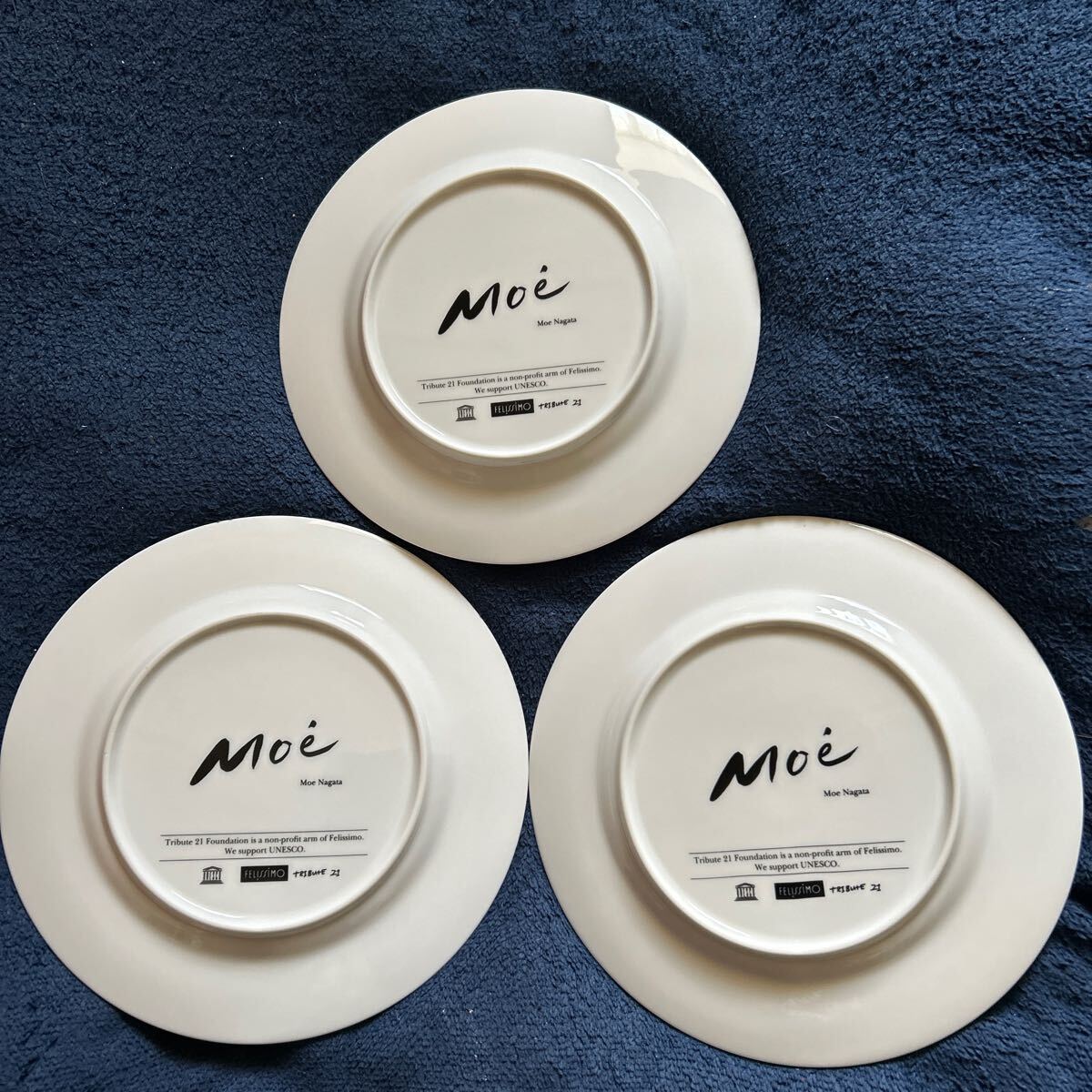 ＊レア＊ 永田萌　MOE TRIBUTE21 PLATE FELISSIMO 陶器皿　絵皿 3種類セット_画像5
