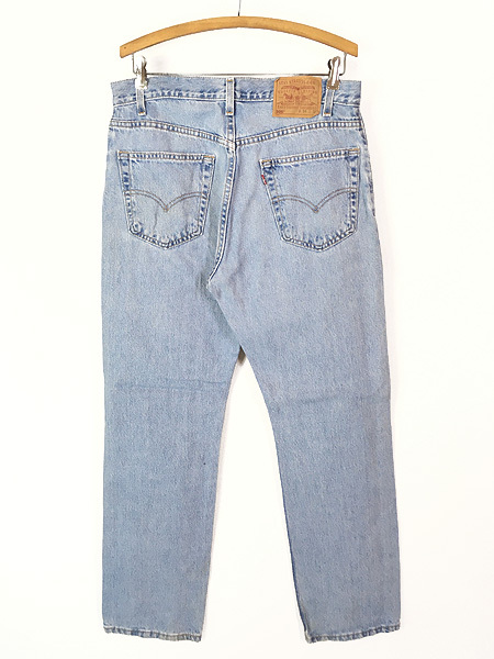 !_ б/у одежда 00s USA производства Levi's 505-4834 ice blue Denim брюки джинсы тонкий W33 L30