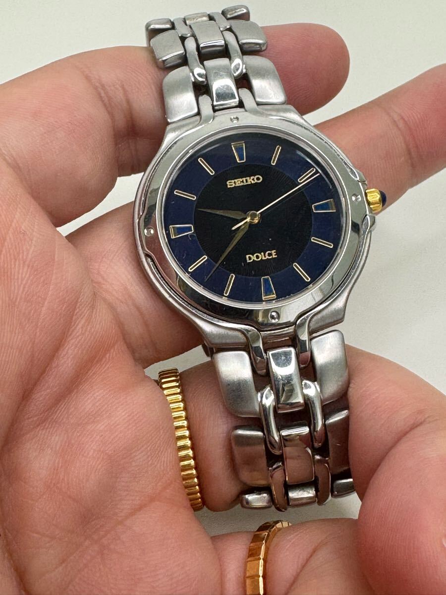 稼働品】SEIKO DOLCE 8J41-6150 メンズ腕時計 ブラック×ゴールド 稼働品】SEIKO DOLCE 8J41-6150 メンズ腕時計 ブラック×ゴールド