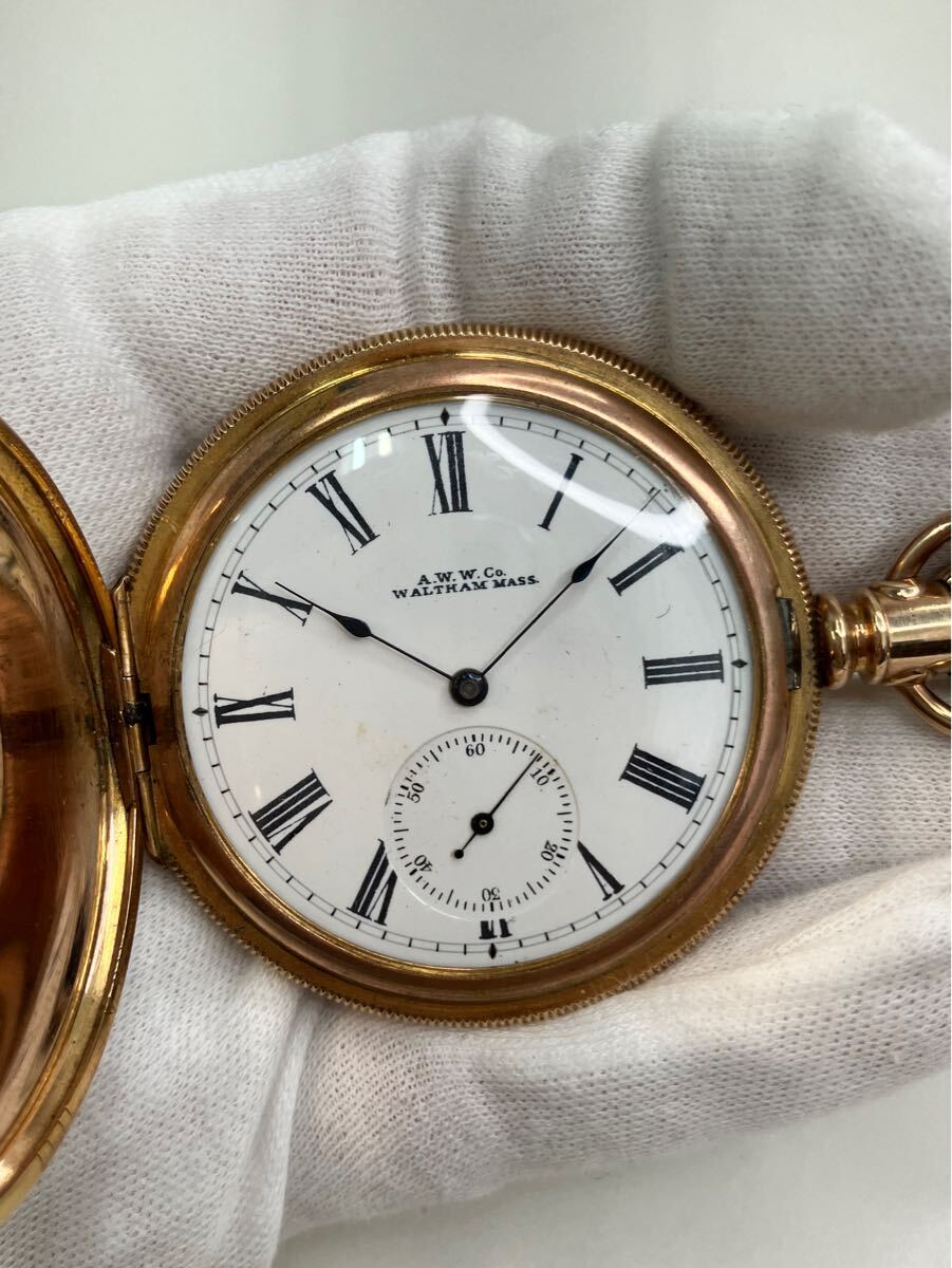 A.W.W.CO WALTHAM MASS ウォルサム 懐中時計 アンティーク 手 A.W.W.CO WALTHAM MASS ウォルサム 懐中時計 アンティーク 手