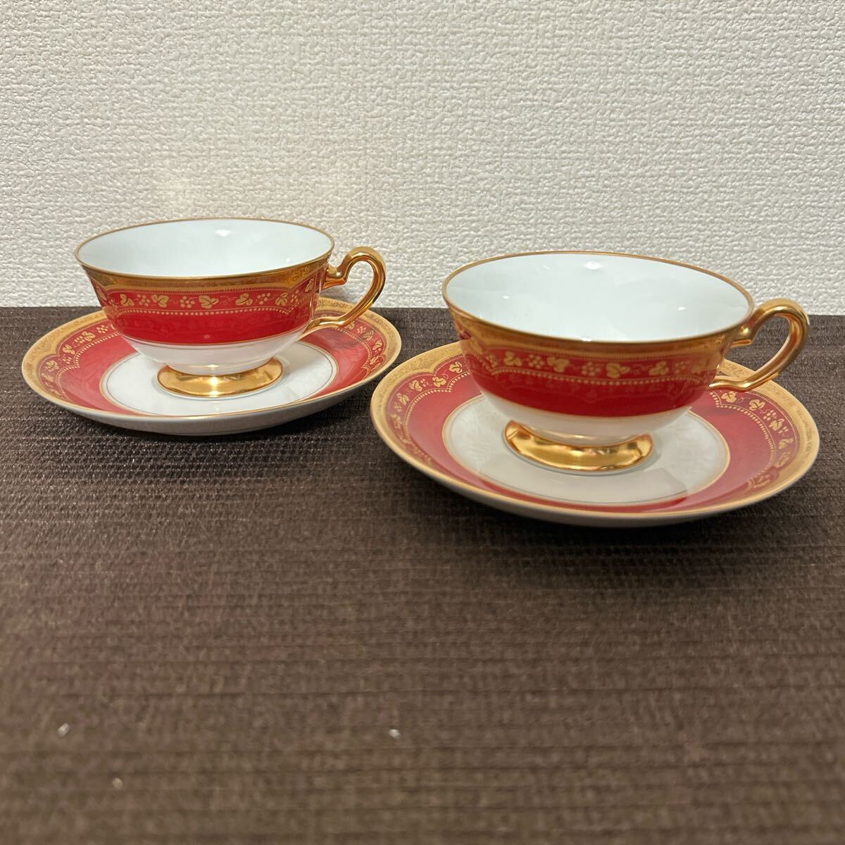 大倉陶園 アレキサンドリーヌ ティー カップ&ソーサー マロン