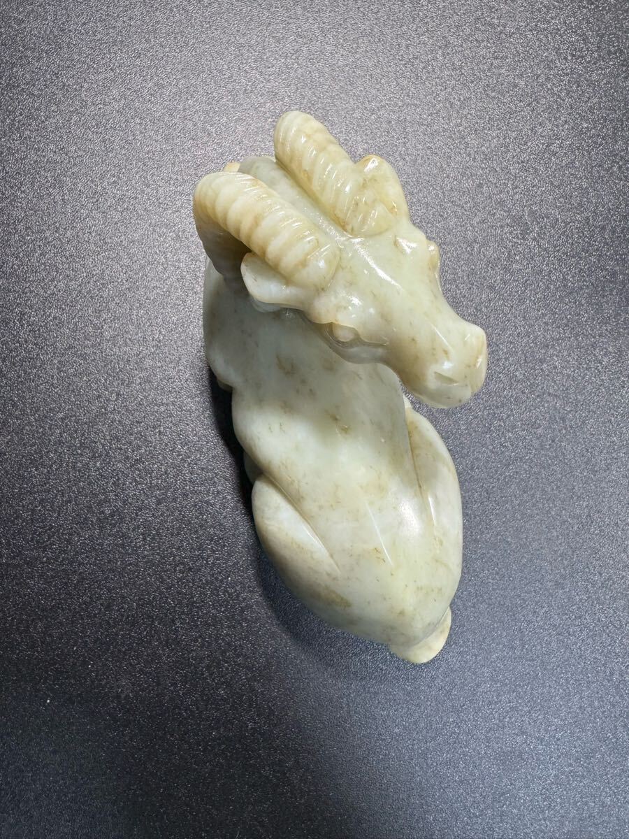 羊 石古砡 砡製物 和田玉 清時代中国古美術骨董 雕刻アンティ一 羊 石古砡 砡製物 和田玉 清時代中国古美術骨董 雕刻アンティ一