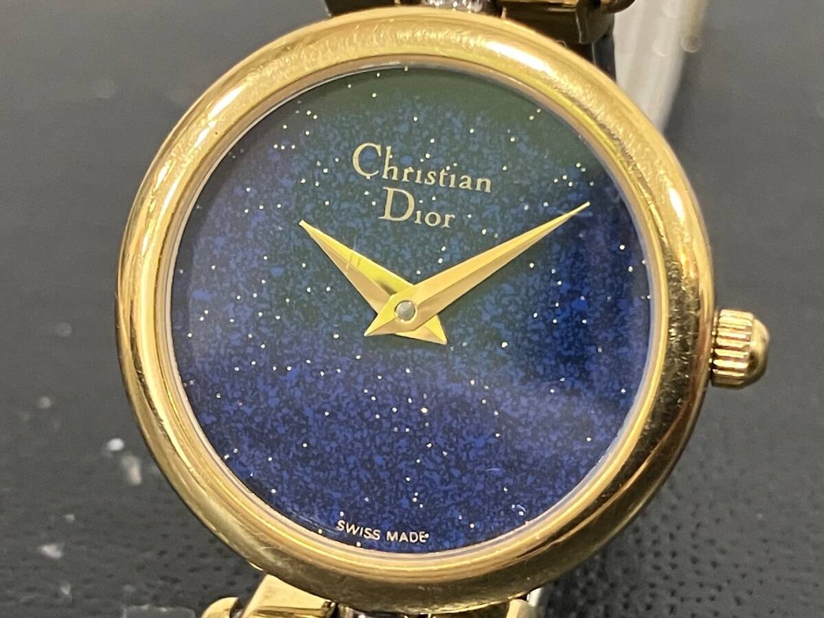 4988素敵 Christian Dior クリスチャンディオール 3025 QZ 青 4988素敵 Christian Dior クリスチャンディオール 3025 QZ 青