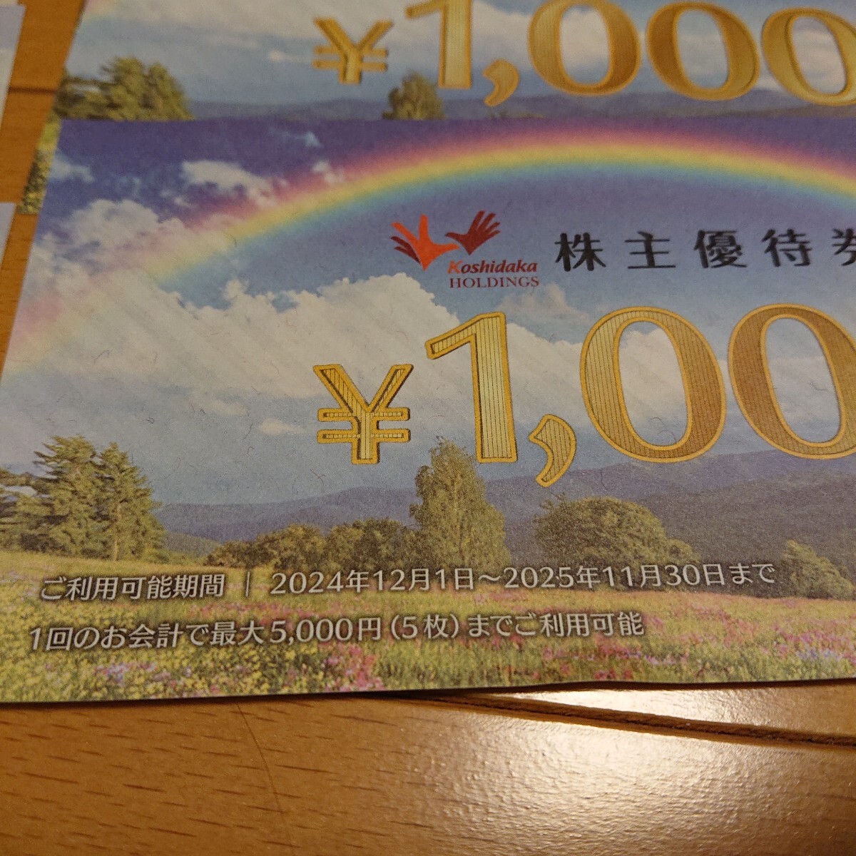 コシダカホールディングス カラオケまねきねこ 株主優待 1000円 コシダカホールディングス カラオケまねきねこ 株主優待 1000円