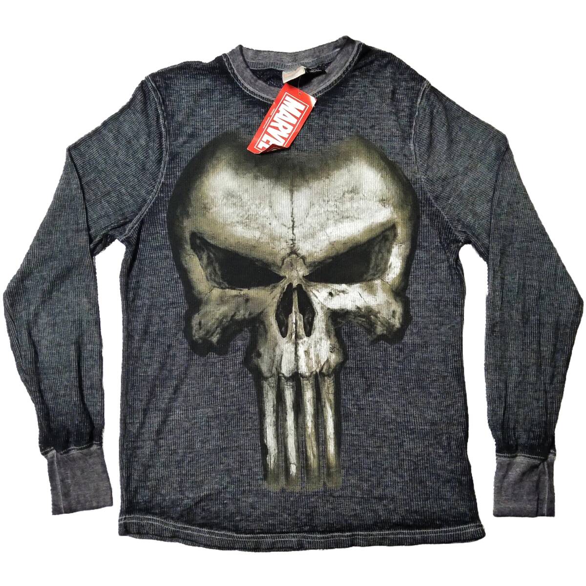 訳あり パニッシャー 薄手長袖Tシャツ Lサイズ グレー punisher マーベル marvel アメコミ カットソー ロンT パニシャー_画像1
