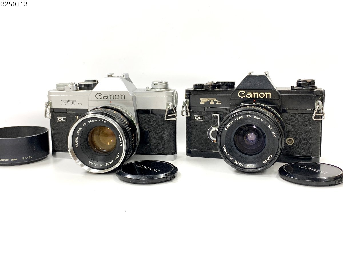 Canon キャノン FTb QL 2台 FD50mm 1:1.8 FD28mm 1:3.5 S.C. Canon キャノン FTb QL 2台 FD50mm 1:1.8 FD28mm 1:3.5 S.C.