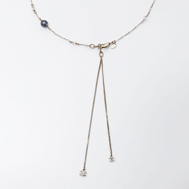 Chanel CHANEL колье 10C стразы Star длинный 2010 год Gold