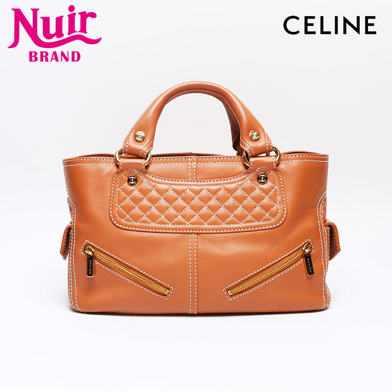セリーヌ CELINE ハンドバッグ レザー ブラウン