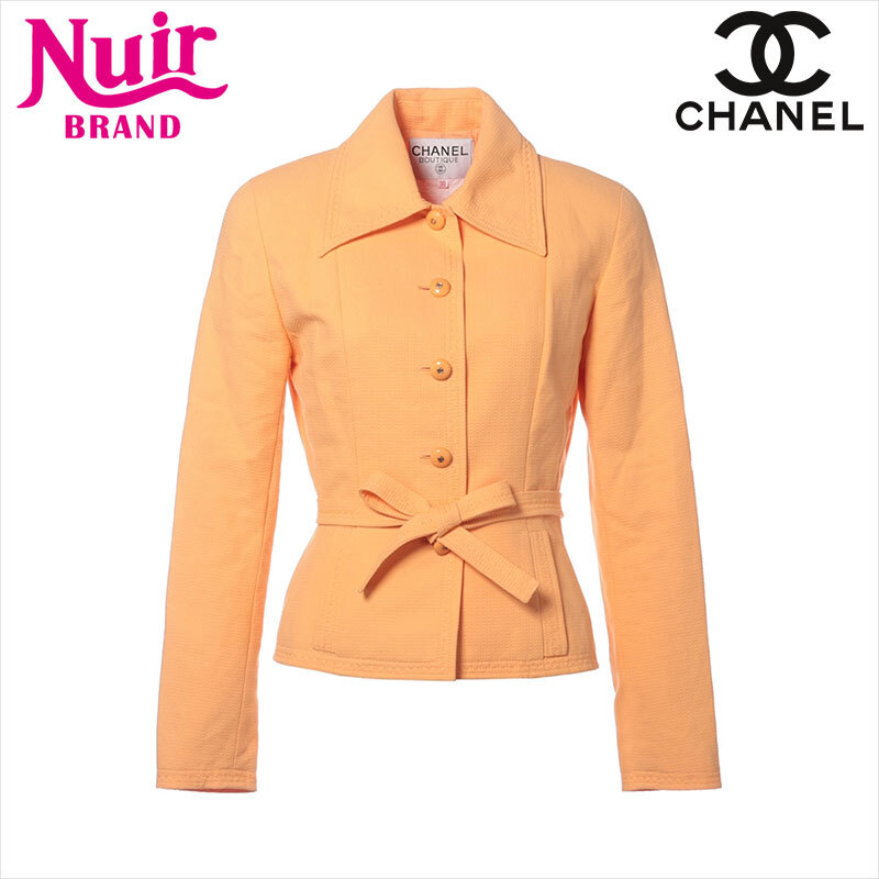 シャネル CHANEL ジャケット ココボタン ジャケット Size:36 オレンジ