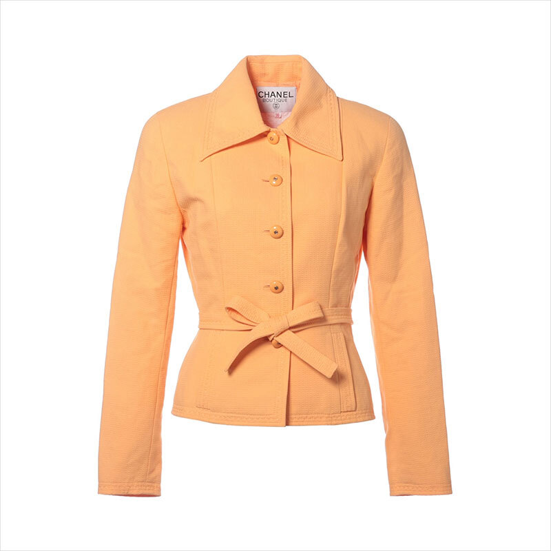 シャネル CHANEL ジャケット ココボタン ジャケット Size:36 オレンジ