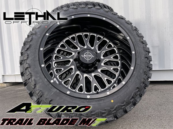 新品 22x12J ハマーH1 ハマーH2 HUMMER LETHAL OFFROAD 22インチマッドタイヤホイール ATTURO TRAIL BLADE MT 35x12.50R22 37x13.50R22_画像6