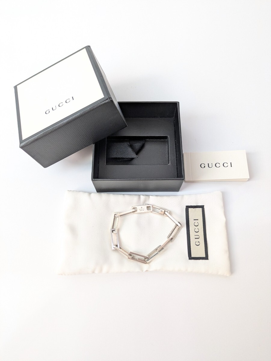 希少】GUCCI グッチ オールドグッチ スクエアリンク チェーン 希少】GUCCI グッチ オールドグッチ スクエアリンク チェーン