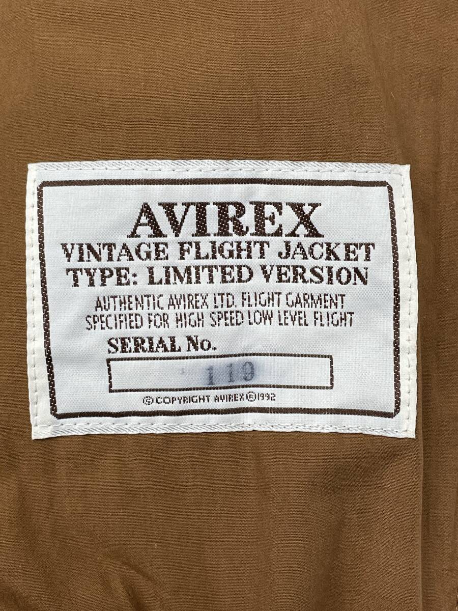 未使用品 38 AVIREX TYPE A-2 VINTAGE FLIGHT JACKET LIMITED アビレックス フライトジャケット ホースハイド 馬革 ビンテージ 限定 USA制