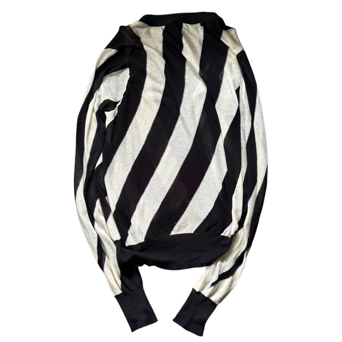 Ann demeulemeester Archive Asymmetry Stripe Cardigan Ann demeulemeester Archive Asymmetry Stripe Cardigan