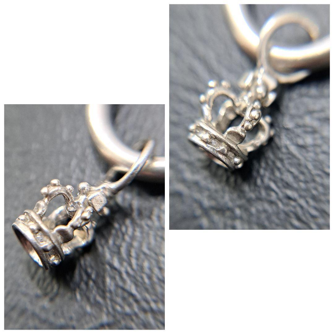 ジャスティンデイビス フープ ピアス クラウン 王冠 925 K18 3221 美品 Justin Davis ジャスティンデイビス ピアス フープ