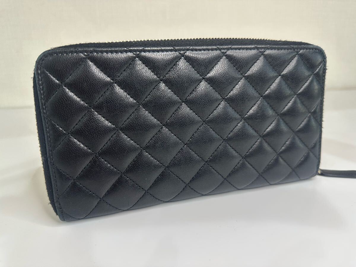 1円スタート CHANEL シャネル ココマーク ブラック系 長財布 1円スタート CHANEL シャネル ココマーク ブラック系 長財布