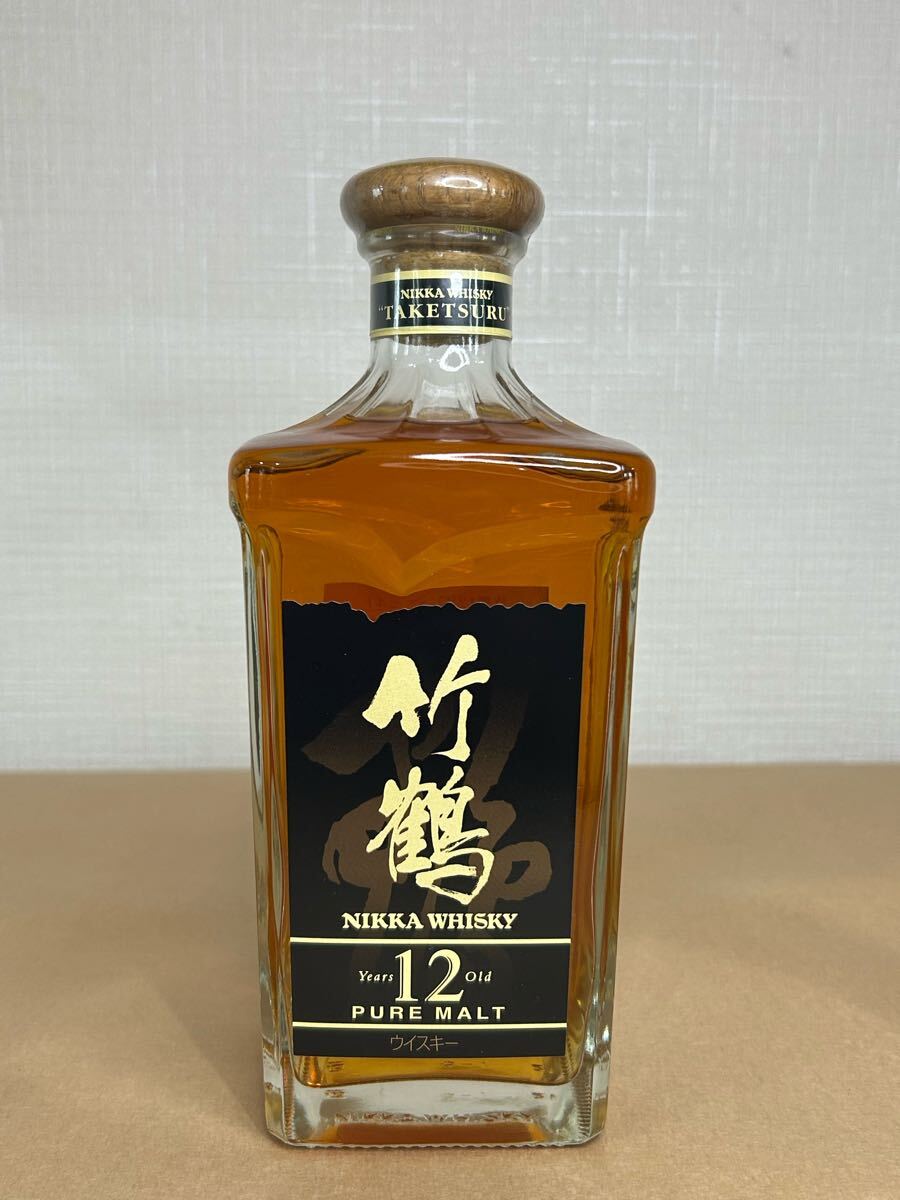 1円スタート 未開栓 NIKKA WHISKY 竹鶴 ニッカ ウイスキー 角瓶 PURE MALT ピュアモルト 古酒 12年 660ml 40％