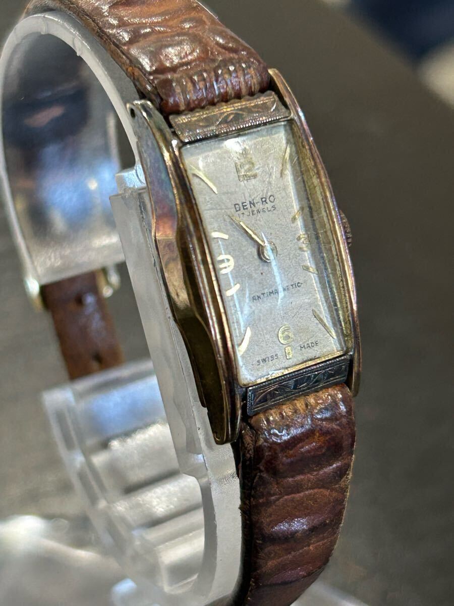 1円スタート DEN-RO デンロ 17JEWELS 腕時計 18K 刻印 時計 総 1円スタート DEN-RO デンロ 17JEWELS 腕時計 18K 刻印 時計 総