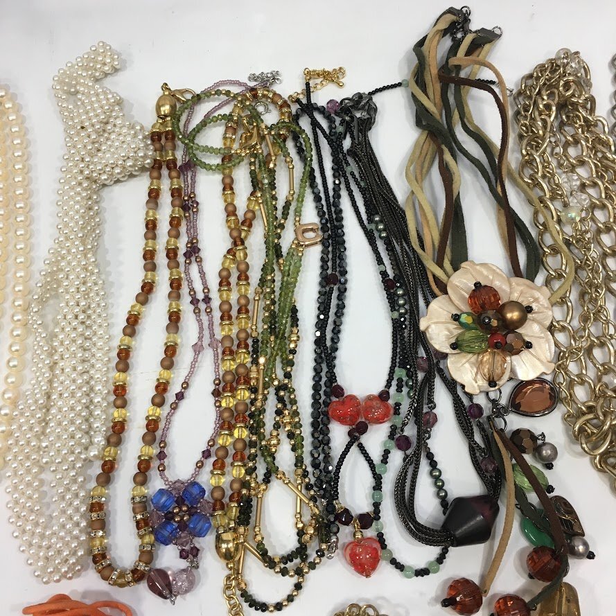 □【買取まねきや】メッキアクセサリーおまとめ パール □【買取まねきや】メッキアクセサリーおまとめ パール