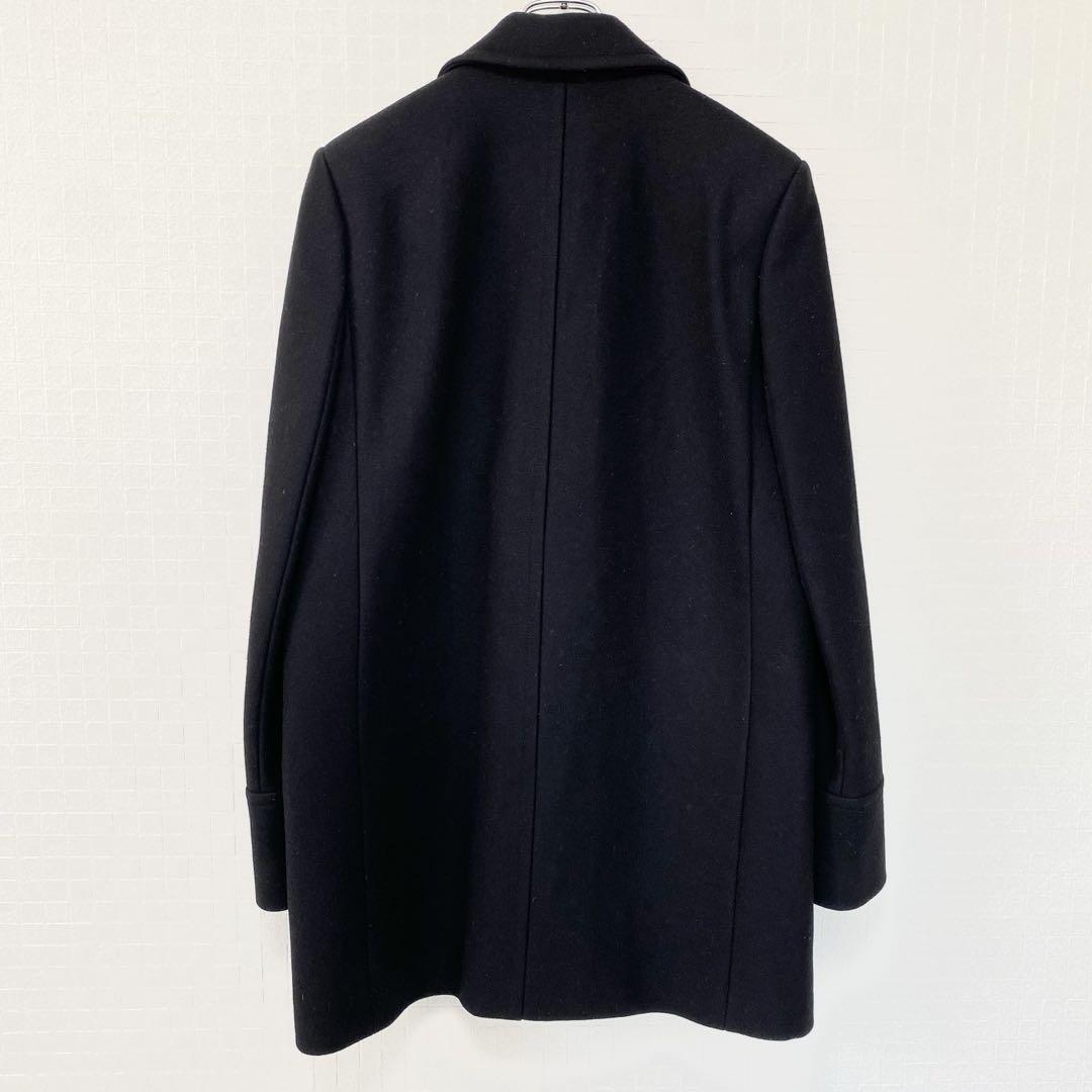 正規品】 BALENCIAGA メンズ ピーコート ブラック ウール サイズ 正規品】 BALENCIAGA メンズ ピーコート ブラック ウール サイズ