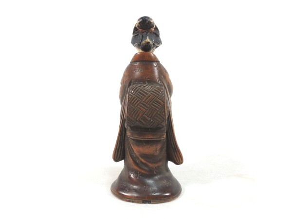 時代物/春画人形/「美人小置物 福の神」/木彫/木造/高:7.5cm/箱 時代物/春画人形/「美人小置物 福の神」/木彫/木造/高:7.5cm/箱