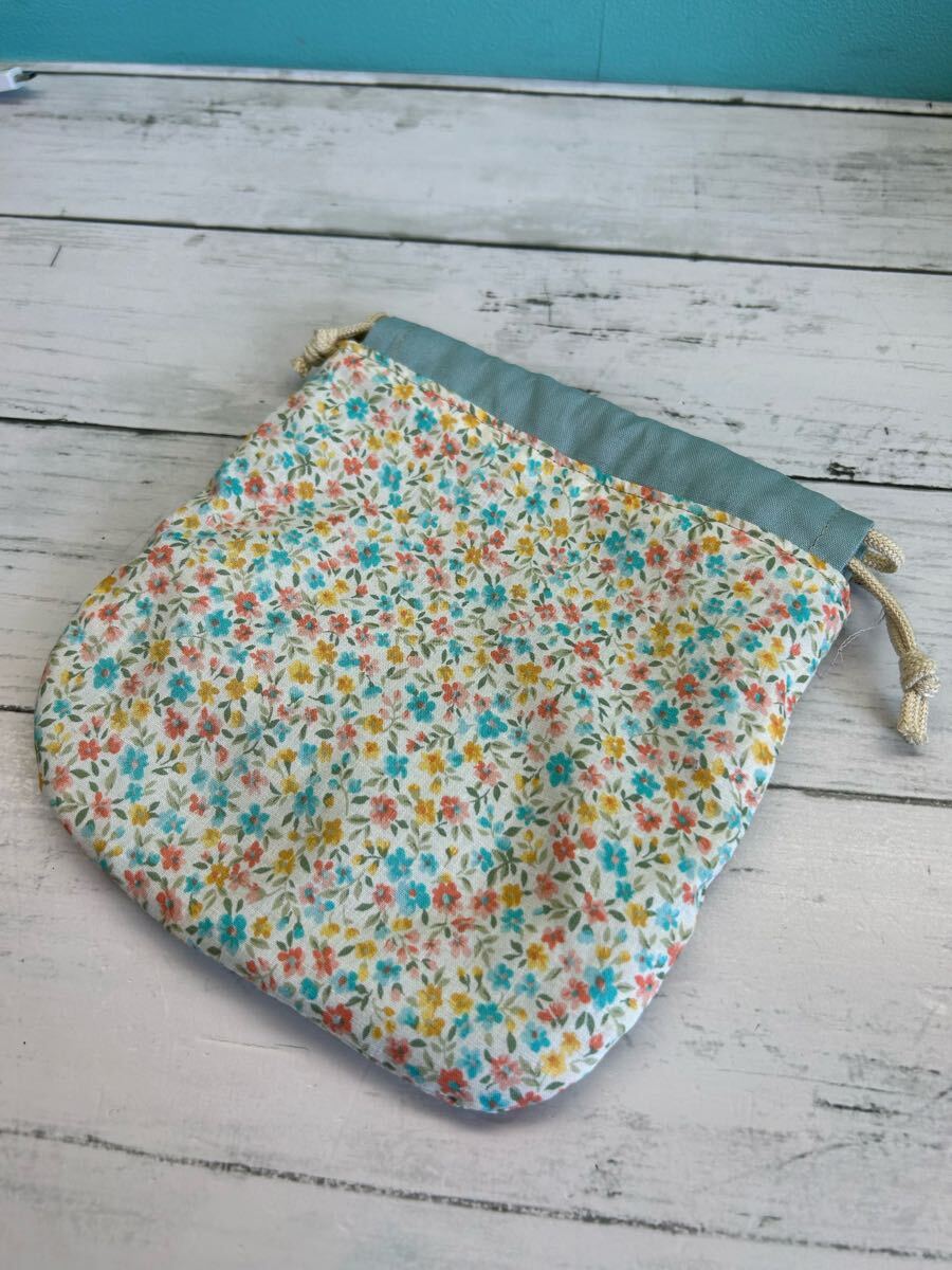 ハンドメイド☆きんちゃく袋  お花 フラワー_画像3