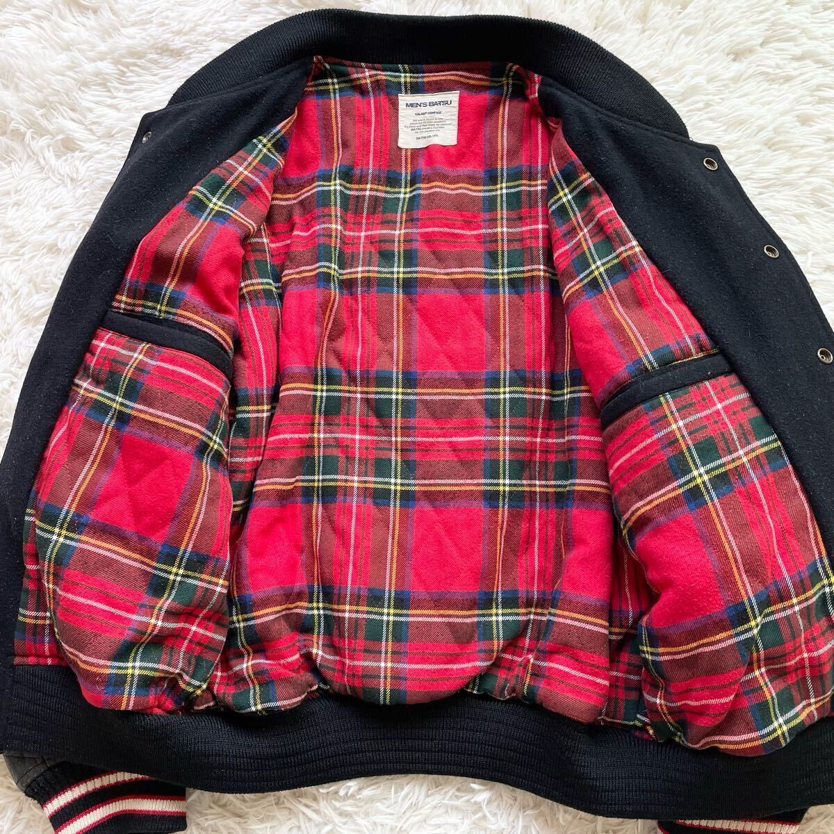 希少 Lサイズ相当 90s ヴィンテージ MEN'S BA-TSU 袖レザー 希少 Lサイズ相当 90s ヴィンテージ MEN'S BA-TSU 袖レザー