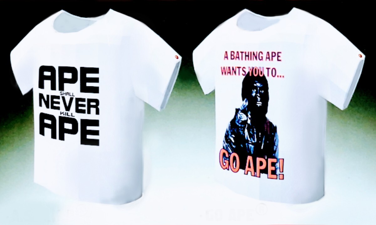 激レア A BATHING APE【猿の惑星】GO APE & ASNKA BAPE Tシャツ 激レア A BATHING APE【猿の惑星】GO APE & ASNKA BAPE Tシャツ