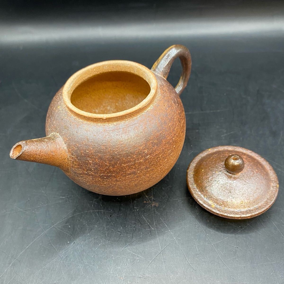 唯一無二 初代 平安春峰 松月庵 茶器 六碗 大正期 黄瓷釉 急須