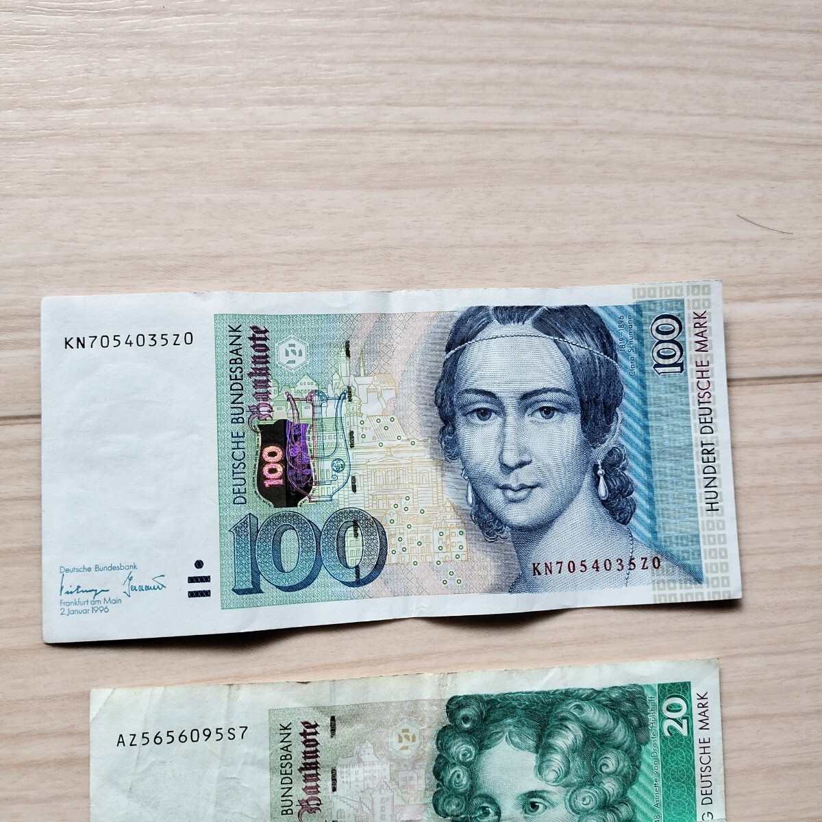ドイツ 旧紙幣 計295マルク 【100マルク×2枚 20マルク×2枚 10 ドイツ 旧紙幣 計295マルク 【100マルク×2枚 20マルク×2枚 10