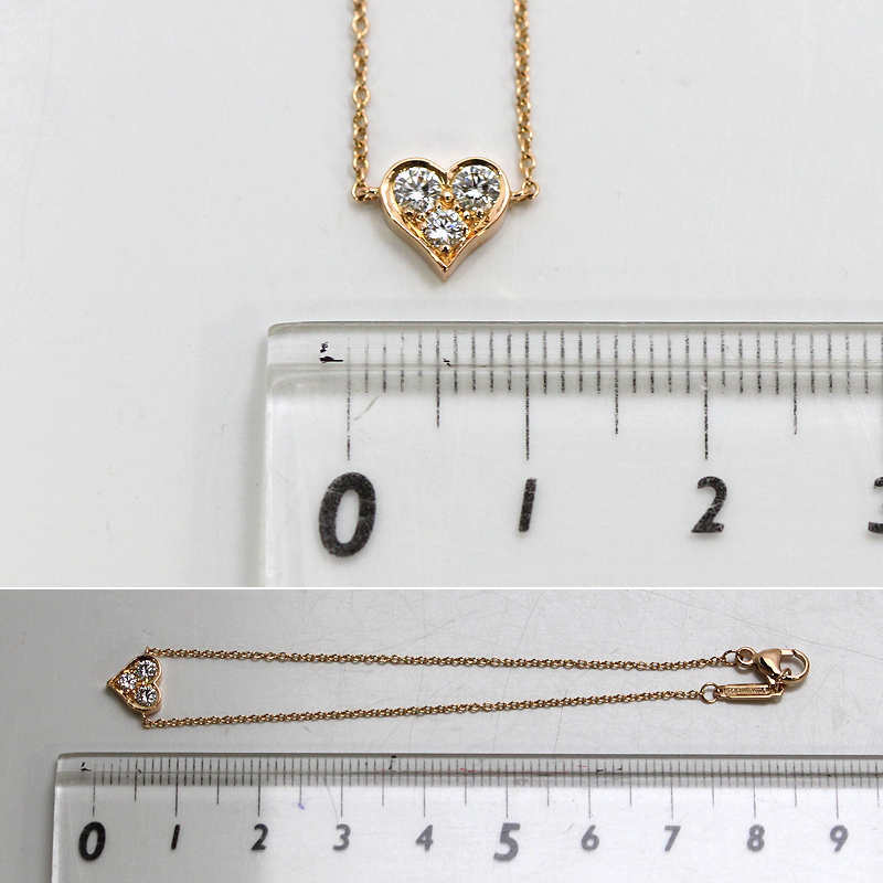 Tiffany&Co. ティファニー センチメンタルハート ブレスレット 約17cm K18PG 18金 ピンクゴールド ダイヤモンド 30203