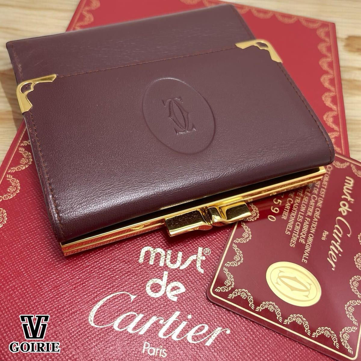美品/ギャラ付き】Cartier カルティエ マストライン 二つ折り 美品/ギャラ付き】Cartier カルティエ マストライン 二つ折り