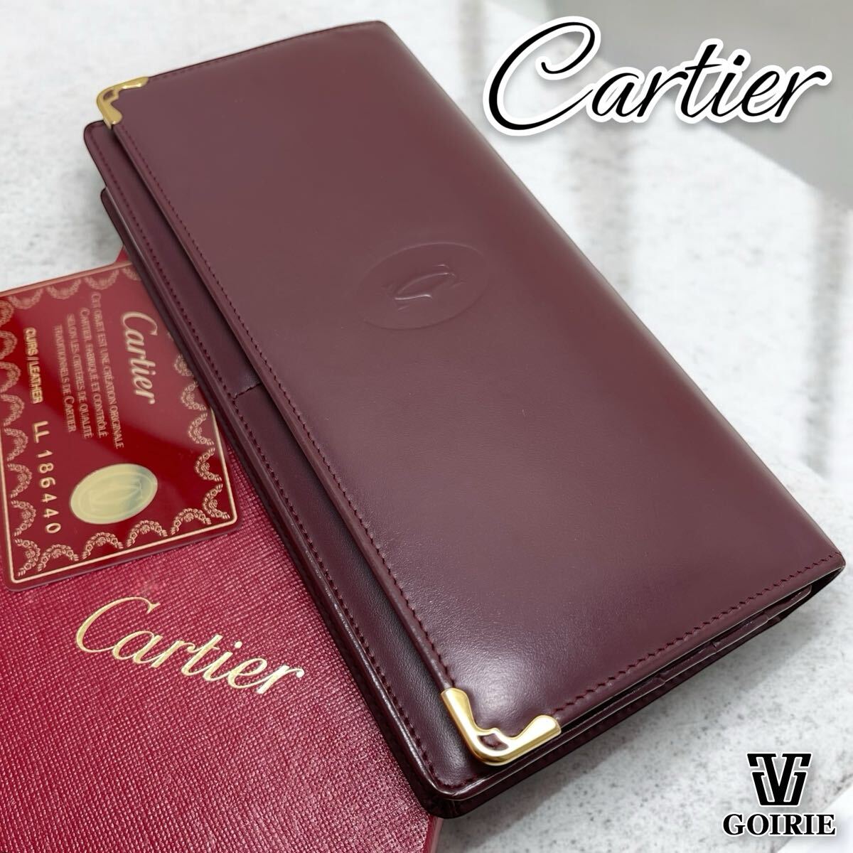 美品/ギャラ箱付き】Cartier カルティエ マストライン 二つ折り 美品/ギャラ箱付き】Cartier カルティエ マストライン 二つ折り